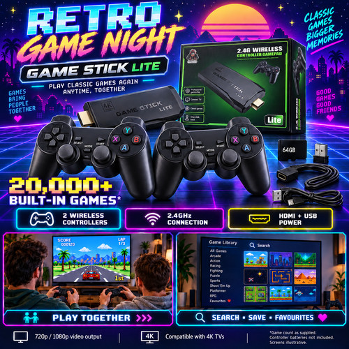 Retro game stick 64gb - retro,